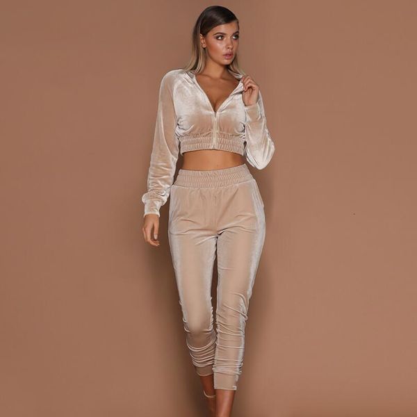 velvet set women tracksuits v neck long sleeve short crop jacket hoodies slim sweat suits tracksuit two pieces sportswear autumn, Gray
velvet set women tracksuits v neck long sleeve short crop jacket hoodies slim sweat suits tracksuit two pieces sportswear autumn, Gray