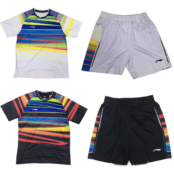 li ning badminton jersey table tennis shirt competition clothes,table tennis badminton jersey,100% polyester tennis shirts shorts m-4xl, White;yellow 
li ning badminton jersey table tennis shirt competition clothes,table tennis badminton jersey,100% polyester tennis shirts shorts m-4xl, White;yellow