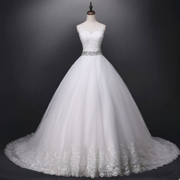 scoop neck vintage wedding dress bohemian 2020 beaded wedding gown court train bridal gowns custom made, White
scoop neck vintage wedding dress bohemian 2020 beaded wedding gown court train bridal gowns custom made, White