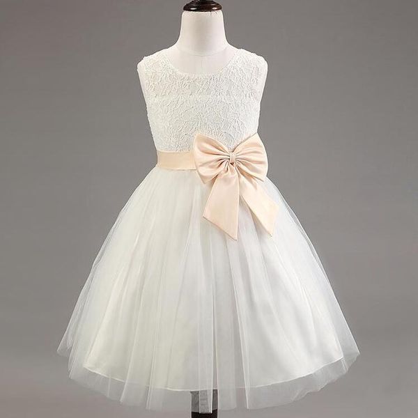 real with sashes bow flower girl dresses new party pageant communion dress for wedding little girls kids/children dress, White;blue
real with sashes bow flower girl dresses new party pageant communion dress for wedding little girls kids/children dress, White;blue