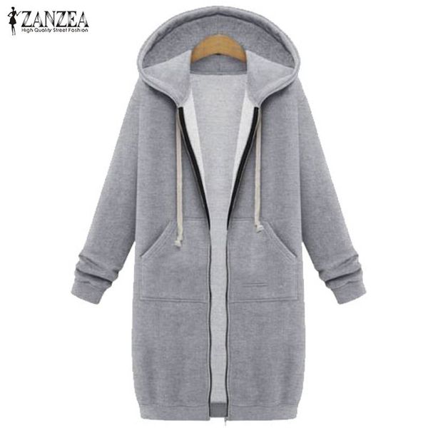 wholesale- oversized 2017 autumn zanzea women casual long hoodies sweatshirt coat pockets zip up outerwear hooded jacket plus size, Black
wholesale- oversized 2017 autumn zanzea women casual long hoodies sweatshirt coat pockets zip up outerwear hooded jacket plus size, Black