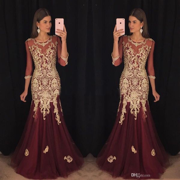 chic burgundy evening dresses kaftan abaya middle east saudi arabia with gold lace 2017 mermaid half sleeve prom gown dress for party wear, Black
chic burgundy evening dresses kaftan abaya middle east saudi arabia with gold lace 2017 mermaid half sleeve prom gown dress for party wear, Black