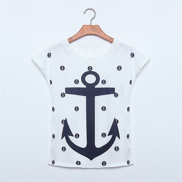 wholesale- zsiibo women ladies tees short sleeve t shirt boat anchor t-shirt dress female o-neck 10 colors clothes vestidos nvtx07-s04, White
wholesale- zsiibo women ladies tees short sleeve t shirt boat anchor t-shirt dress female o-neck 10 colors clothes vestidos nvtx07-s04, White