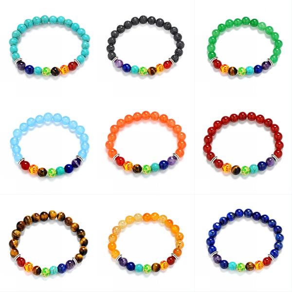 chakra energy bracelets natural lava stone 8mm colorful beads bracelets natural crystal agate stone elastic energy bracelets c190s, Golden;silver
chakra energy bracelets natural lava stone 8mm colorful beads bracelets natural crystal agate stone elastic energy bracelets c190s, Golden;silver