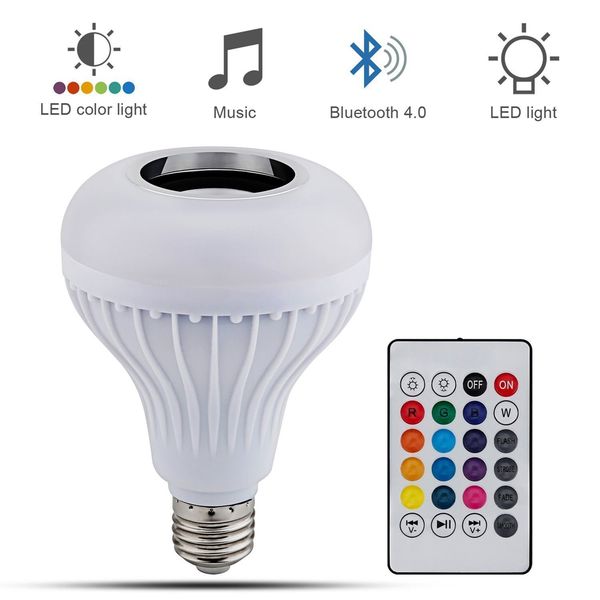 wireless 12w e27 led rgb bluetooth speaker bulb power with music playing light lamp + remote controller
wireless 12w e27 led rgb bluetooth speaker bulb power with music playing light lamp + remote controller