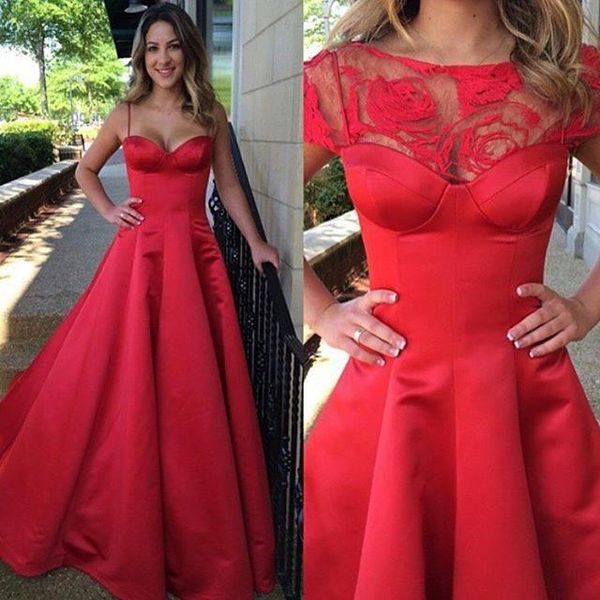 new arrival chic red a-line spaghetti-straps prom dresses 2017 vintage sweep-train formal evening gowns girls party gowns, Black;red
new arrival chic red a-line spaghetti-straps prom dresses 2017 vintage sweep-train formal evening gowns girls party gowns, Black;red
