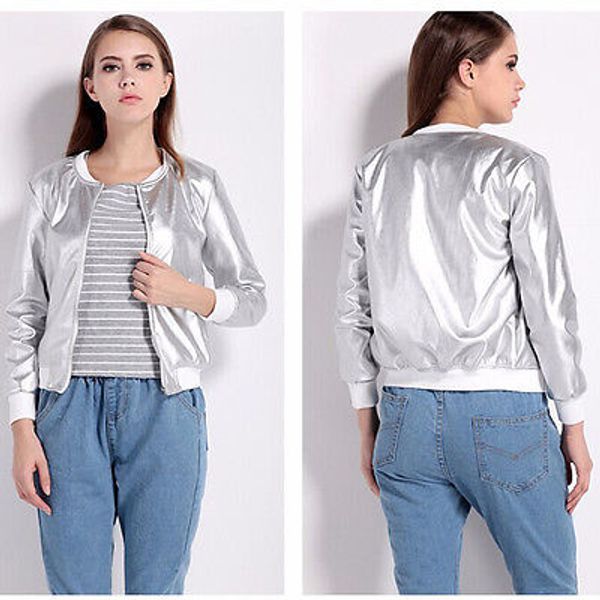 wholesale- autumn winter 2016 women metallic silver long sleeve casual hip-hop basic coats ladies long sleeve jacket coat zipper jackets, Black;brown
wholesale- autumn winter 2016 women metallic silver long sleeve casual hip-hop basic coats ladies long sleeve jacket coat zipper jackets, Black;brown