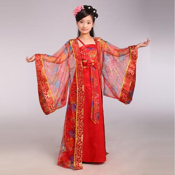 q228 children chinese traditional costume girl princess royal dance dress ancient tang dynasty costume kids hanfu national costume 8, Black;red
q228 children chinese traditional costume girl princess royal dance dress ancient tang dynasty costume kids hanfu national costume 8, Black;red