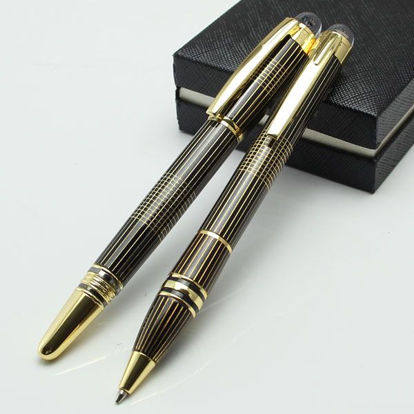 Luxury pen case package edition star Roller Ball pen Latticed office&school supplies ballpoint pen for writing