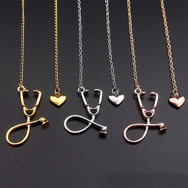 I Love You Heart Stethoscope Necklace Silver Rose Gold Pendant Chains Fashion Jewelry for Women Nurse Doctor Best Friends Gift
I Love You Heart Stethoscope Necklace Silver Rose Gold Pendant Chains Fashion Jewelry for Women Nurse Doctor Best Friends Gift