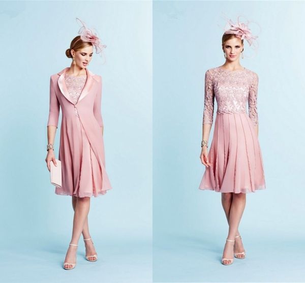 Modest Pink Mother of the Bride Dresses with Long Jacket Lace Top Pleat Chiffon Wedding Guest Dress for Mother of the Groom
Modest Pink Mother of the Bride Dresses with Long Jacket Lace Top Pleat Chiffon Wedding Guest Dress for Mother of the Groom