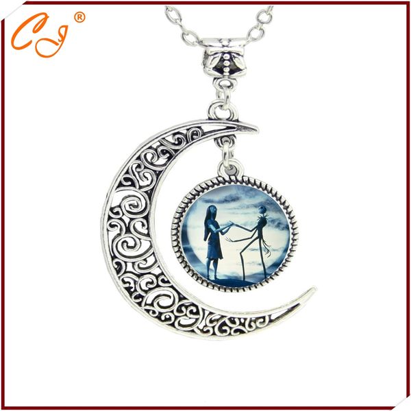 wholesale-the latest fashion of yellow and halloween town necklace jack skellington pendant, Silver
wholesale-the latest fashion of yellow and halloween town necklace jack skellington pendant, Silver