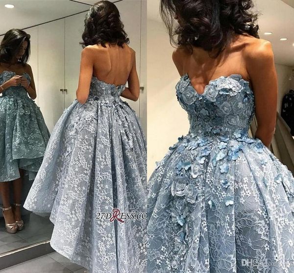 sweety robe de soiree light sky blue hi-lo prom dresses 3d-floral flowers sweetheart full lace formal evening gowns prom modern, Black
sweety robe de soiree light sky blue hi-lo prom dresses 3d-floral flowers sweetheart full lace formal evening gowns prom modern, Black
