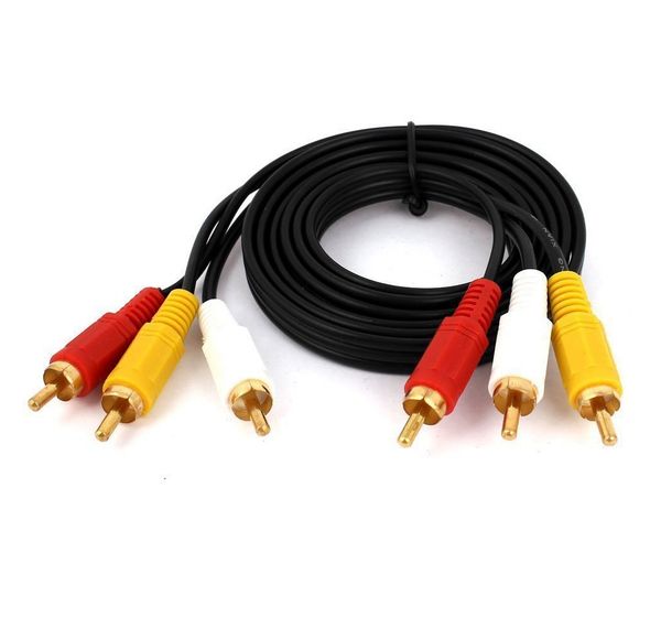 3 x rca stereo audio video cable male to male for vcr, dvd, composite tv cable lead - rca to rca cable 1.5m
3 x rca stereo audio video cable male to male for vcr, dvd, composite tv cable lead - rca to rca cable 1.5m
