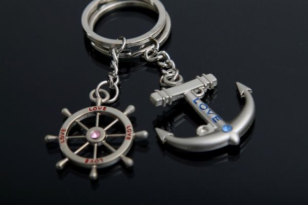 zinc alloy anchor and rudder keychain metal keyring lovebirds charm key ring keychain 100pair, Silver
zinc alloy anchor and rudder keychain metal keyring lovebirds charm key ring keychain 100pair, Silver