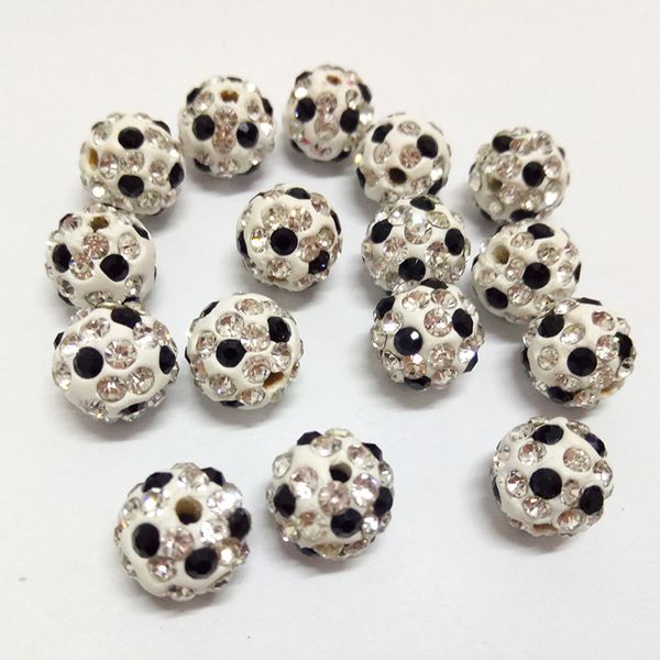10mm straight hole clay beads for mobile phone chain necklace bracelet key buckle accessories football shambhala beads diamond loose beads, Black
10mm straight hole clay beads for mobile phone chain necklace bracelet key buckle accessories football shambhala beads diamond loose beads, Black