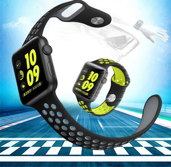Replacement Smart Strap For Apple Watch Luxury Soft Silicone Sport Band Hole Loops Strap Wearable Device 38 42mm Bracelet newest
Replacement Smart Strap For Apple Watch Luxury Soft Silicone Sport Band Hole Loops Strap Wearable Device 38 42mm Bracelet newest