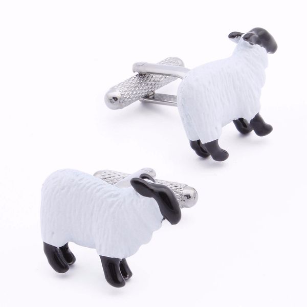 brand new men's causal style copper cufflinks enamel white sheep goat shaped interesting jewelry gift cufflinks, Silver
brand new men's causal style copper cufflinks enamel white sheep goat shaped interesting jewelry gift cufflinks, Silver