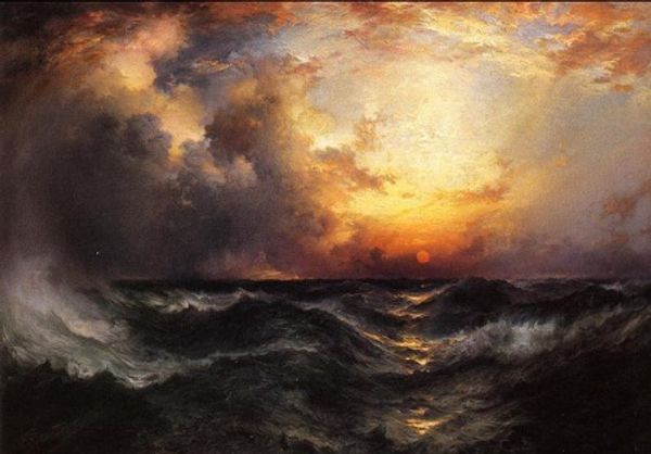 framed thomas moran - sunset in mid-ocean sun with huge waves,pure hand painted seascape art oil painting on canvas.multi sizes s025
framed thomas moran - sunset in mid-ocean sun with huge waves,pure hand painted seascape art oil painting on canvas.multi sizes s025