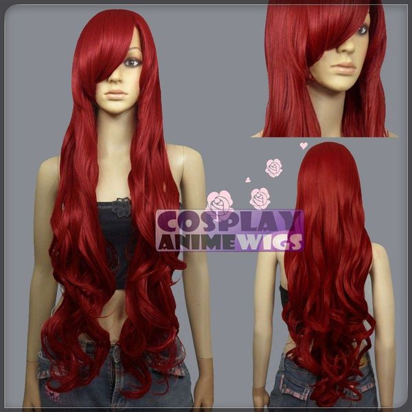 100cm dark red heat styleable curly wavy long cosplay wigs n_ddr, Golden;white
100cm dark red heat styleable curly wavy long cosplay wigs n_ddr, Golden;white