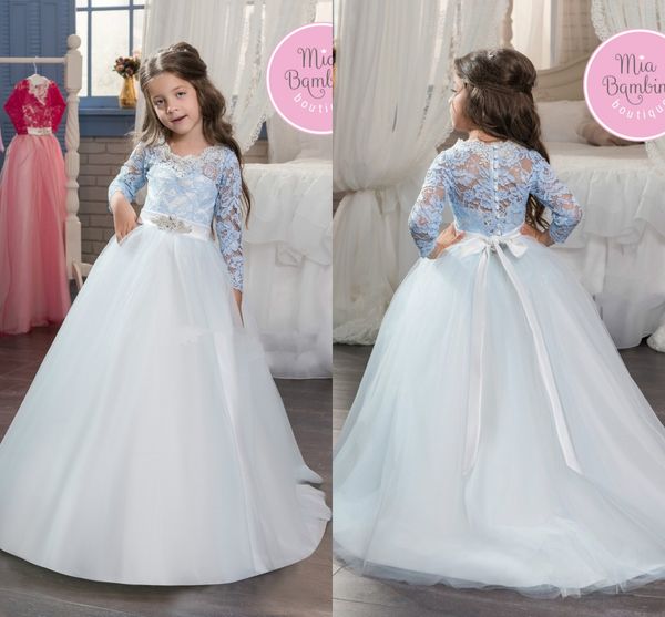 2017 new baby princess flower girl dresses lace wedding prom ball gowns birthday communion toddler kids tutu dress with crystal sash, White;blue
2017 new baby princess flower girl dresses lace wedding prom ball gowns birthday communion toddler kids tutu dress with crystal sash, White;blue