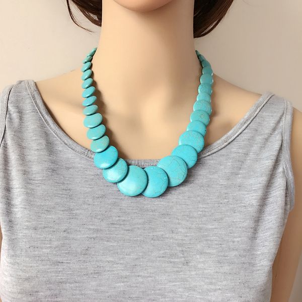 new simple choker turquoise stone fashion necklace, two colors cute design necklace, Silver
new simple choker turquoise stone fashion necklace, two colors cute design necklace, Silver