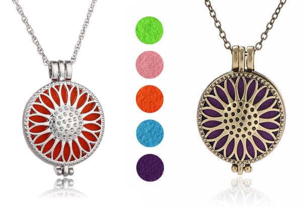 filigree sunflower aromatherapy essential oils diffuser locket pendant aroma necklace with 23.62 "chain fashion jewelry 2 styles b397q, Silver
filigree sunflower aromatherapy essential oils diffuser locket pendant aroma necklace with 23.62 "chain fashion jewelry 2 styles b397q, Silver