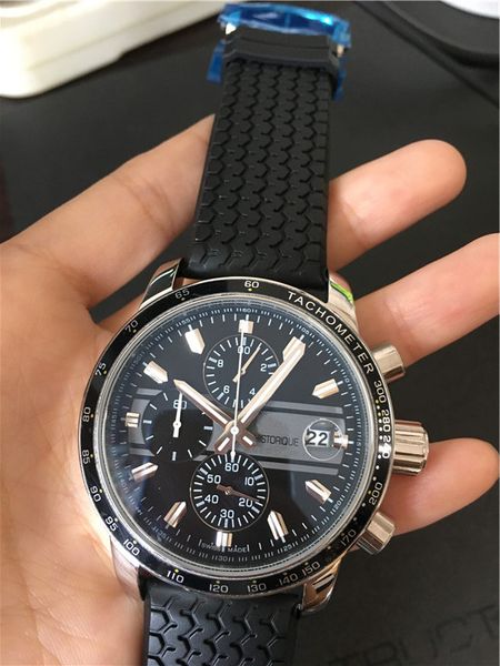 luxury mens quartz chronograph watch black rubber watches wristwatch 531, Slivery;brown
luxury mens quartz chronograph watch black rubber watches wristwatch 531, Slivery;brown