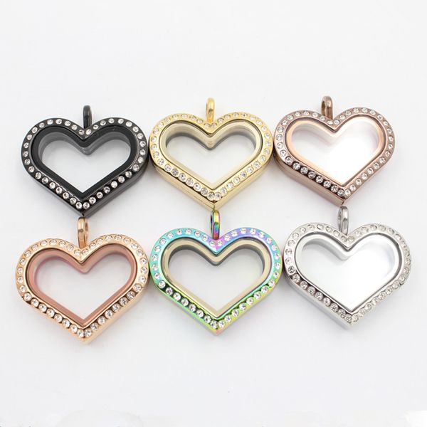 panpan jewelry heart shape floating charm locket with crystals 316l stainless steel magnetic glass locket pendant, Silver
panpan jewelry heart shape floating charm locket with crystals 316l stainless steel magnetic glass locket pendant, Silver