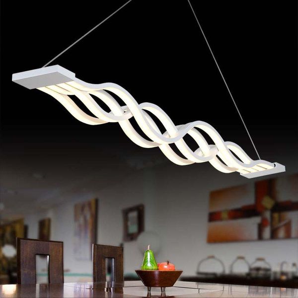Led Strips Intersect Modern Pendant Lamp Led Chip Inside Acrylic Pendant Lighting Led Belt Crooked Linear Lighting Retail Lighting