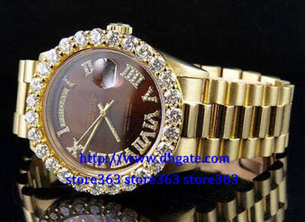 factory wholesale watches 18k mens yellow gold president 36mm roman diamond watch*007--072, Slivery;brown
factory wholesale watches 18k mens yellow gold president 36mm roman diamond watch*007--072, Slivery;brown
