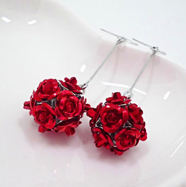europe and the united states new sweet jewelry hook earrings long silver blue red rose flower ear studs
europe and the united states new sweet jewelry hook earrings long silver blue red rose flower ear studs