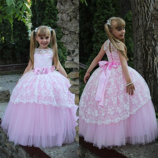 pink and white toddler ball gown flower girl dresses for weddings party elegant floor length long lace jewel neck dresses with bow, White;blue
pink and white toddler ball gown flower girl dresses for weddings party elegant floor length long lace jewel neck dresses with bow, White;blue