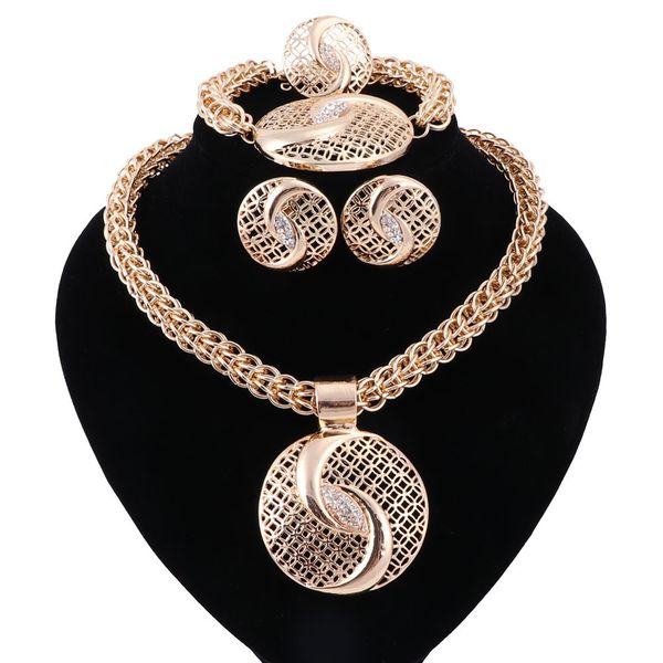 bridal gift nigerian wedding african beads jewelry set fashion dubai gold plated crystal jewelry set costume design, Black
bridal gift nigerian wedding african beads jewelry set fashion dubai gold plated crystal jewelry set costume design, Black