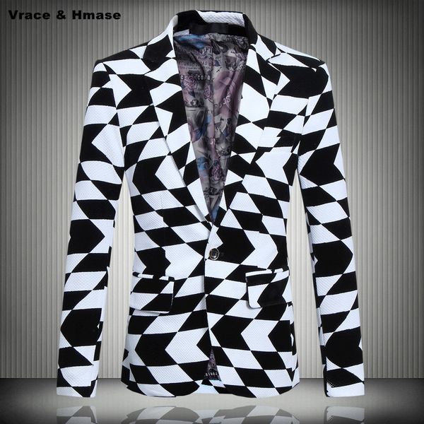 wholesale- geometric patterns black and white plaids printing high-end brazer 2016 autumn&winter fashion casual boutique brazer men m-5xl, White;black
wholesale- geometric patterns black and white plaids printing high-end brazer 2016 autumn&winter fashion casual boutique brazer men m-5xl, White;black