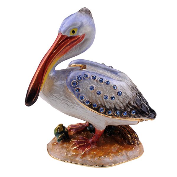pelican bird gold jewellery box jeweled trinket box decorative vintage decoration pewter ornament giftware birthday/mother day gift, Black;white
pelican bird gold jewellery box jeweled trinket box decorative vintage decoration pewter ornament giftware birthday/mother day gift, Black;white