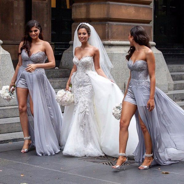 robe de mariage sweetheart appliques beaded wedding dresses 2017 detachable train tulle mermaid bridal gowns vestidos de novia, White
robe de mariage sweetheart appliques beaded wedding dresses 2017 detachable train tulle mermaid bridal gowns vestidos de novia, White