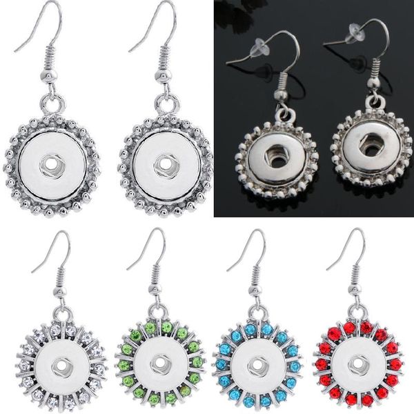 3 styles fashion women diy chunks metal ginger 12mm snap button rhinestones hook earrings dangle for girls jewelry, Silver
3 styles fashion women diy chunks metal ginger 12mm snap button rhinestones hook earrings dangle for girls jewelry, Silver