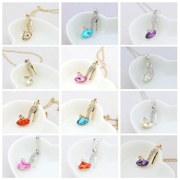 still austrian crystal necklace cinderella dream crystal shoes pendant wfn054 (with chain) mix order 20 pieces a lot, Silver
still austrian crystal necklace cinderella dream crystal shoes pendant wfn054 (with chain) mix order 20 pieces a lot, Silver