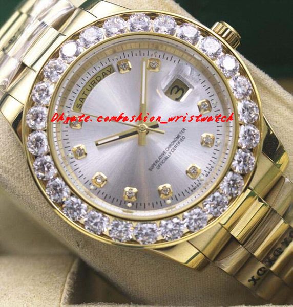 Luxury Watches Mens 18k Yellow Gold Bigger Diamond Dial & Bezel Watch 18338 Automatic Fashion Brand Men's Watch Wristwatch
Luxury Watches Mens 18k Yellow Gold Bigger Diamond Dial & Bezel Watch 18338 Automatic Fashion Brand Men's Watch Wristwatch