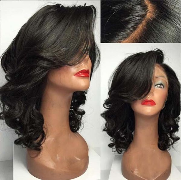 remy brazilian hair wigs side part glueless lace front wig with bangs short human hair lace front wigs, Black;brown
remy brazilian hair wigs side part glueless lace front wig with bangs short human hair lace front wigs, Black;brown