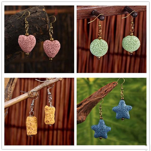 fashion 4 styles ocean heart lava stone dangle earrings aroma oil diffuser earrings colorful lava stone earring, Silver
fashion 4 styles ocean heart lava stone dangle earrings aroma oil diffuser earrings colorful lava stone earring, Silver