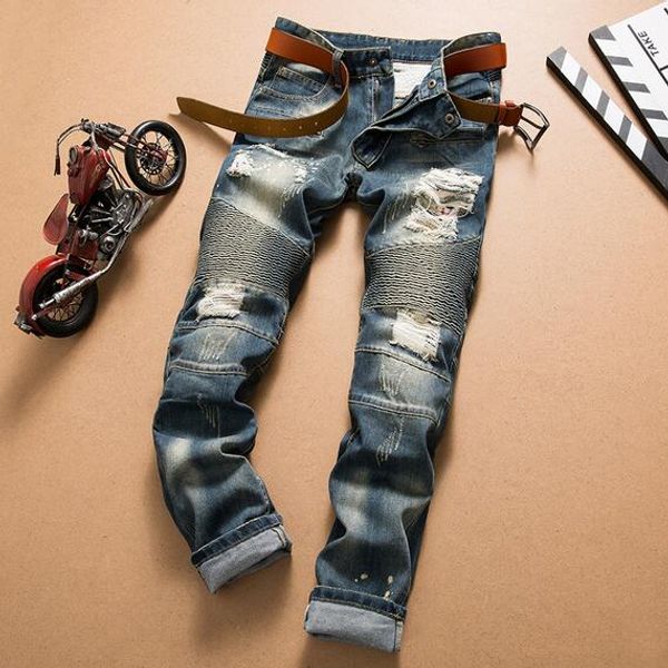 30% off~men's jeans hole distrress famous men's long straight fit casual denim washed trousers large size 28~42wz9l, Blue
30% off~men's jeans hole distrress famous men's long straight fit casual denim washed trousers large size 28~42wz9l, Blue