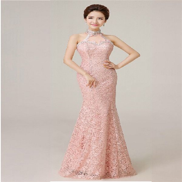 2017 new halter evening dresses women girls bride gown elegant mermaid pink prom party ball homecoming/graduation formal dress, Black;red
2017 new halter evening dresses women girls bride gown elegant mermaid pink prom party ball homecoming/graduation formal dress, Black;red