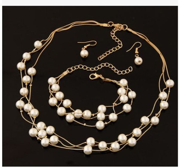 shining elegant wedding bridal jewelry prom gemstone rhinestone multilayerpearl birdal jewelry bling necklace earring bracelet set christmas, Black
shining elegant wedding bridal jewelry prom gemstone rhinestone multilayerpearl birdal jewelry bling necklace earring bracelet set christmas, Black
