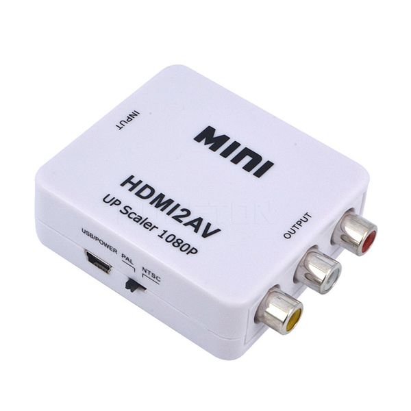 

Mini HD 1080P HDMI2AV Video Converter Box HDMI to RCA AV/CVSB L/R Video Support NTSC PAL Output HDMI to AV адаптер