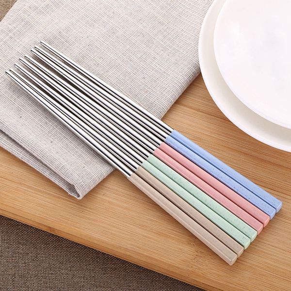 stainless steel chinese chopsticks wheat straw handle reusable chopsticks for kids picnic
stainless steel chinese chopsticks wheat straw handle reusable chopsticks for kids picnic