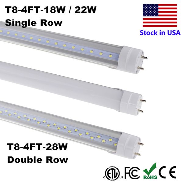 LED Cool Tube 18W 22W 28W LED 4 ft Tube T8 LED Tube 4ft 4 Feet Tubes Lamp Cold White 6500K