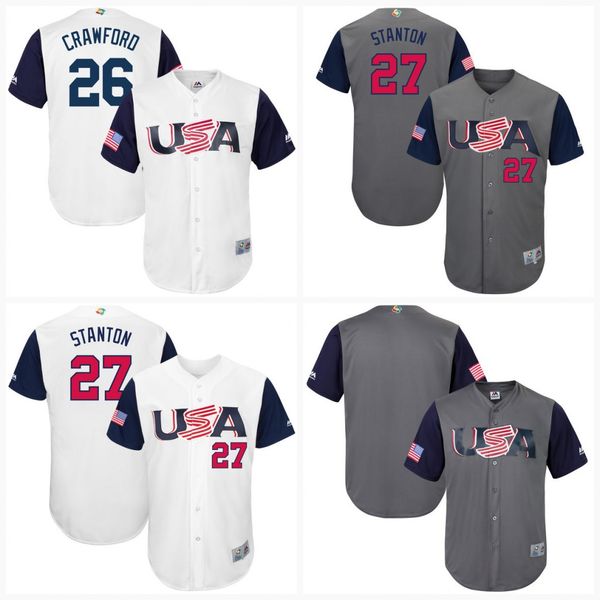 #26 Brandon Crawford Men USA 2017 World Baseball Classic Jerseys 100% Stiched Embroidery Logos Mix order Baseball Jerseys S-3XL
#26 Brandon Crawford Men USA 2017 World Baseball Classic Jerseys 100% Stiched Embroidery Logos Mix order Baseball Jerseys S-3XL