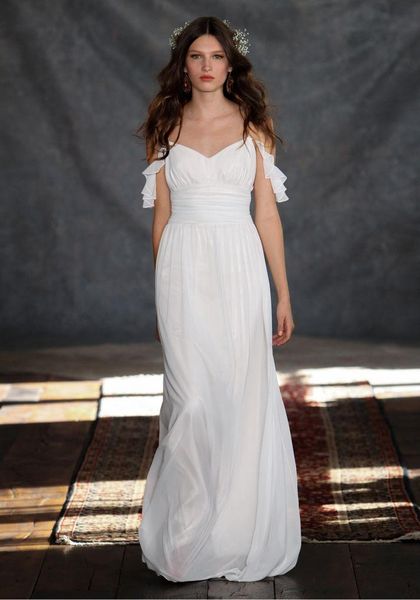 summer style beach wedding dresses simple spaghetti strap floor length pleats backless chiffon bridal gowns custom new w801, White
summer style beach wedding dresses simple spaghetti strap floor length pleats backless chiffon bridal gowns custom new w801, White
